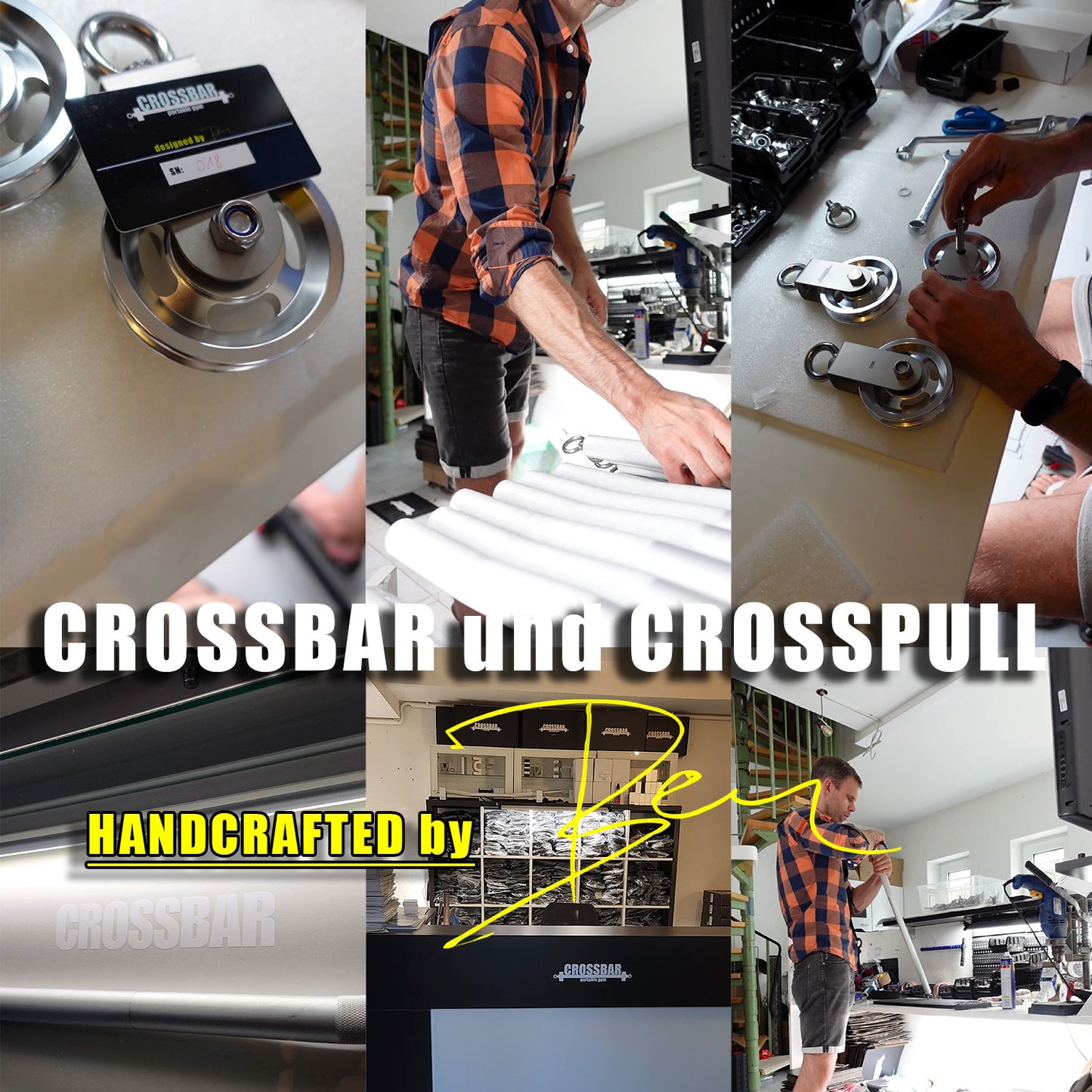 Master Box Set - Crossbar + Crosspull Set 80 Kg Widerstand - inkl Tür und Outdoor-Anker, Handgriffe, Fußschlaufen - Crossbar portable gym