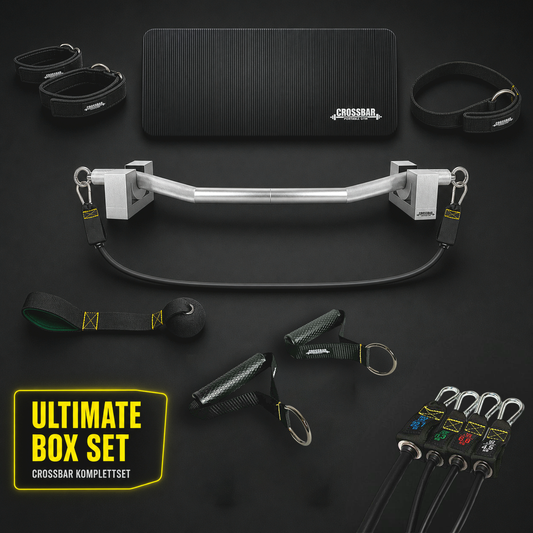 Ultimate Box Set - Crossbar Set 80 Kg Widerstand - inkl Türanker, Handgriffe - Crossbar portable gym