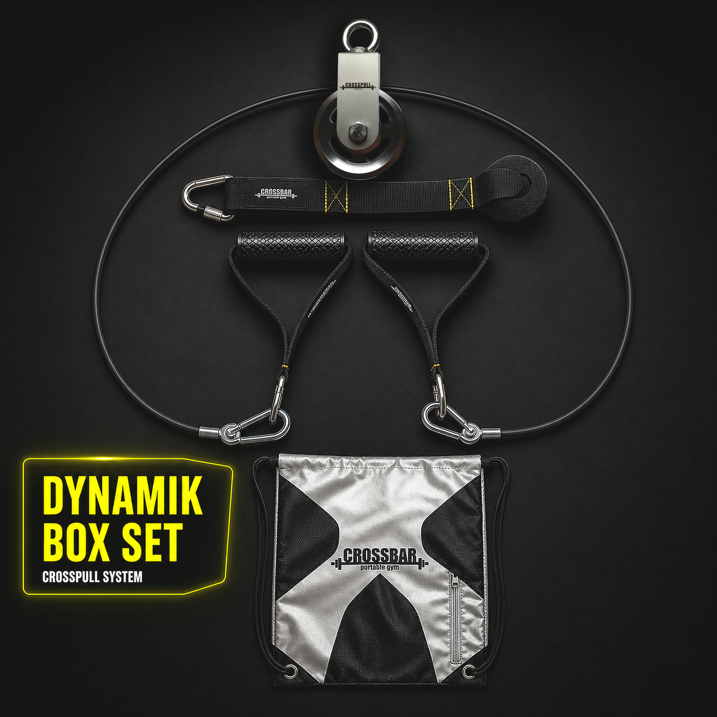 Crosspull Pro: Der Dynamische Funktionstrainer Komplettset - inkl. Türanker und Tasche